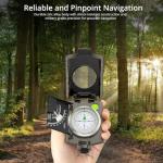 Anbte Compass Hiking Survival with Sighting Clinometer, IP65 Waterproof Metal Compass with Carry Bag, Multifunctional, Lightweight, for Camping Hunting Navigation Hiking, Patina Bronze