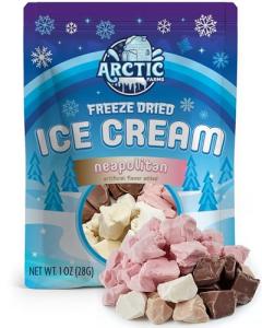 Arctic Farms Freeze Dried Ice Cream that Does Not Melt (Neapolitan, 1 Ounce)