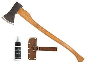 1844 Helko Werk Germany Traditional Bavarian Woodworker - Made in Germany Heavy Duty Felling and Cutting Axe, Large German Forest Axe - Head 3.5 lbs, Handle 31 in. (Bavarian) #13566