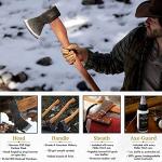 1844 Helko Werk Germany Traditional Bavarian Woodworker - Made in Germany Heavy Duty Felling and Cutting Axe, Large German Forest Axe - Head 3.5 lbs, Handle 31 in. (Bavarian) #13566