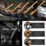 1844 Helko Werk Germany Traditional Bavarian Woodworker - Made in Germany Heavy Duty Felling and Cutting Axe, Large German Forest Axe - Head 3.5 lbs, Handle 31 in. (Bavarian) #13566