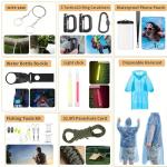 Survival Kit, 252Pcs Survival Gear First Aid Kit with Molle System Compatible Bag and Emergency Tent, Emergency Kit for Earthquake, Outdoor Adventure, Hiking, Hunting, Gifts for Men Women (Red)