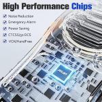 JUCJET H888S （4 Pack） Walkie Talkies Handheld Two Way Radio with Original Earpieces, 2-Way Radios UHF Handheld Transceiver Walky Talky, with 2-in-1 Type-C Charging Cable&Charging Station（4 Pack）