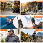 JUCJET H888S （4 Pack） Walkie Talkies Handheld Two Way Radio with Original Earpieces, 2-Way Radios UHF Handheld Transceiver Walky Talky, with 2-in-1 Type-C Charging Cable&Charging Station（4 Pack）