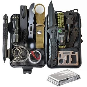 Outdoor Camping Survival Gear and Equipment, Survival Kits Fishing Hunting, Birthday Gifts for Men Dad Him Husband Boyfriend Teen Boy Camping Hiking