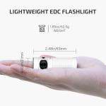 OLIGHT Baton4 Premium Edition EDC Flashlights 1300 Lumens with Type-C Charging Box, Powered by Rechargeable Battery, Small Bright Light for Camping, Emergencies, Outdoors (White)