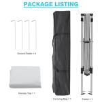 Oneofics Canopy Tent, 10X10 FT Pop Up Canopy Outdoor Instant Tent Slant Legs with Carrying Bag, Portable Gazebo Shelter for Patio Deck Garden and Beach - 8X8 FT Canopy Cover (White)