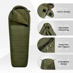 OneTigris Bushcrafter’s Sleeping Bags, Mummy Sleeping Bag for Camping Hiking Backpacking, Survival Gear