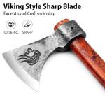 NEDFOSS Vikings Throwing Axes, 2 Pack of 16 Inches Throwing Axe Set with 1065 High Carbon Steel & Wooden Handle. Perfect for Axe Throwing Game, Recreation, Competition & Great Gift for Men（2pcs）