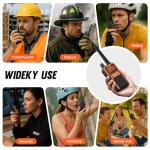 Midd Kacy MK108 Walkie Talkies,Walkie Talkies Long Range,60 Channel GMRS 2 Way Radio with 121 Privacy Codes,IP55 Waterproof,SOS,NOAA Weather Alerts,VOX,Dual Watch(Black/Orange,2 Pack)