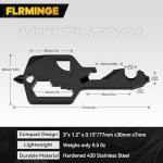 Key Shaped Pocket MultiTool 20-in1 Multi Tool, Stainless Steel Keychain Utility Gadget,Gift for Men, Women, Father,Groomsmen, Valentine's, Birthday, Christmas (Black)