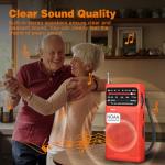 Goodes NOAA Weather Radio, AM FM NOAA Emergency Radio Portable with Best Reception, Headphone Jack, Powered by 2 AA Battery, Transistor Radios Battery-Operated for Emergency, Hurricane, Home(Red)