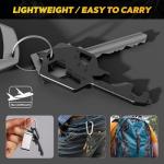 Key Shaped Pocket MultiTool 20-in1 Multi Tool, Stainless Steel Keychain Utility Gadget,Gift for Men, Women, Father,Groomsmen, Valentine's, Birthday, Christmas (Black)