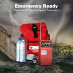 Goodes NOAA Weather Radio, AM FM NOAA Emergency Radio Portable with Best Reception, Headphone Jack, Powered by 2 AA Battery, Transistor Radios Battery-Operated for Emergency, Hurricane, Home(Red)