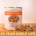 Nutristore Freeze-Dried Blueberry Granola | Emergency Survival Bulk Food Storage Meal | Perfect for Everyday Quick Meals and Long-Term Storage | 25 Year Shelf Life | USDA Inspected (1-Pack)
