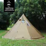 Preself 4~6 Person Tipi Hot Tent T3 XL with Screen Window, Height 8' 6" 2.6m, Diameter 15' 4.6m, for Wood Buring Stove Bushcraft Family Camping Hunting Fishing (Tent)