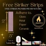 200 Count - 3" White Color Matches - Plus Free Strikers - (3 inches Long) - Wholesale Bulk Safety Matches (200) (White)