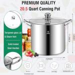 Canning Supplies Starter Kit - Water Bath Canning Pot with Rack,Stainless Steel Canner Kit Set Tools: 2pcs Funnels,3 in 1 Lid Lifter,Ladle,Tongs,Silicon Gloves & Accessories Equipment for Beginner