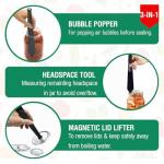 Canning Supplies Starter Kit - Water Bath Canning Pot with Rack,Stainless Steel Canner Kit Set Tools: 2pcs Funnels,3 in 1 Lid Lifter,Ladle,Tongs,Silicon Gloves & Accessories Equipment for Beginner