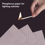 28 PCS Match Striker Stickers, Match Striker Paper with Adhesive, Ideal for Fireplace Matches (Rectangle)