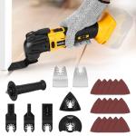 No Battery | Cordless Oscillating Multi-Tool Compatible with DeWalt 20V MAX Batteries,Brushless Motor (6000-20000 OPM), 6-Speed, 4° Swing Angle, 23-Piece Accessory Kit for Sanding, Cutting & Scraping
