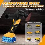No Battery | Cordless Oscillating Multi-Tool Compatible with DeWalt 20V MAX Batteries,Brushless Motor (6000-20000 OPM), 6-Speed, 4° Swing Angle, 23-Piece Accessory Kit for Sanding, Cutting & Scraping