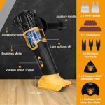 No Battery | Cordless Oscillating Multi-Tool Compatible with DeWalt 20V MAX Batteries,Brushless Motor (6000-20000 OPM), 6-Speed, 4° Swing Angle, 23-Piece Accessory Kit for Sanding, Cutting & Scraping