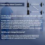 Retevis RB37 Bluetooth Walkie Talkies, Bluetooth Two Way Radio with Wireless Earpiece, Flashlight, 2000 mAh&120h Standby, Type-C, 9-Level VOX&Squelch, for School Hospital Retail Manufacture (4 Pack)