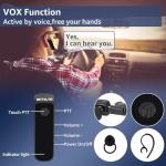 Retevis RB37 Bluetooth Walkie Talkies, Bluetooth Two Way Radio with Wireless Earpiece, Flashlight, 2000 mAh&120h Standby, Type-C, 9-Level VOX&Squelch, for School Hospital Retail Manufacture (4 Pack)