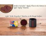 2 Pack Match Holder With Striker - Anise Match Cloche - Black and White Matches for Candles & Bathroom