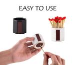 2 Pack Match Holder With Striker - Anise Match Cloche - Black and White Matches for Candles & Bathroom