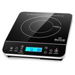 Duxtop Portable Induction Cooktop Burner, Induction Hot Plate with LCD Sensor Touch 1800 Watts, Silver 9600LS/BT-200DZ