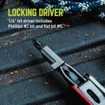 TRUE Titanium Block Multitool | 5-in-1 Compact Multitool with a Locking Driver, Folding Tanto Blade, Bottle Opener, Flat Edge Scraper and Pocket Clip