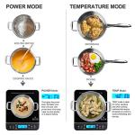 Duxtop Portable Induction Cooktop Burner, Induction Hot Plate with LCD Sensor Touch 1800 Watts, Silver 9600LS/BT-200DZ