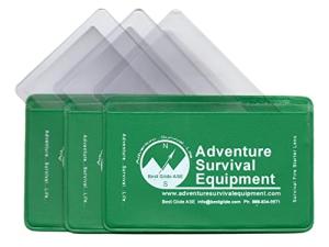 Best Glide ASE Credit Card Size Fresnel Lens Fire Starter and Magnifier Lenses (3 Pack - Green)