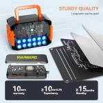 MARBERO 88.8Wh Portable Power Station with 30W Solar Panel 150W Peak Camping Solar Generator Power Bank with AC Outlet(2*AC,2*USB A, 2*USB C,) for Outdoor Travel Home Emergency Blackout Hurricane