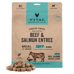 Vital Essentials Freeze-Dried Raw Beef & Salmon Meal or Mixer Dog Food Soft Nibs | 99% Beef, Salmon, Organs & Bone |14 oz