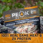 Peak Refuel Venison Country Casserole | Chad Mendes Signature Meal | Premium Freeze-Dried Variety Meals | Hunting, Survival, Camping, Backpacking Food | High-Protein Game Meats | MRE | Made in USA