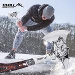 TIVOLI 13" Camping Axe, Wolf - Patterned Survival Hatchet with Nylon Sheath, High Carbon Steel Blade Compact Outdoor Bushcraft Axe with Ergonomic Wood Grip, Camping Gear for Hiking, Chopping, Hunting