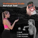 PREPARED4X Hiking Compass Survival – Mirror Sighting Map Orienteering Compass – with 35-Ft 550 Survival Paracord Lanyard, Fire Starter, Whistle, Fishing Line, Tinder Cord