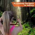 PREPARED4X Hiking Compass Survival – Mirror Sighting Map Orienteering Compass – with 35-Ft 550 Survival Paracord Lanyard, Fire Starter, Whistle, Fishing Line, Tinder Cord