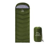 Friendriver XL Size Upgraded Version of Camping Sleeping Bag 4 Seasons Warm and Cool, Lighter Weight, Adults and Children Can Use Waterproof Camping Bag, Travel and Outdoor Activities (Green, Single)