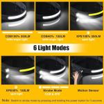 Headlamp Rechargeable 3PCS, 230° Wide Beam Head Lamp LED with Motion Sensor for Adults - Camping Accessories Gear, Waterproof Head Light Flashlight for Hiking, Running, Repairing, Fishing, Cycling