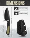 Mossy Oak 8 Inch Fixed Blade Knife with Kydex Sheath, D2 Steel Full Tang Outdoor Camping Knife, G10 Handle for Bushcraft, Survival, Camping, Hiking