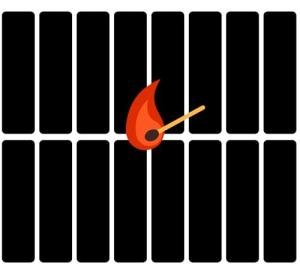 16 Count - Sheet of Adhesive Match Striker Strip Stickers (2" x 1/2") | Replacement Stryker Stricker for Safety Matches | Peel & Stick Flint Lighter Pad for Wood Mach Book (Solid Black, 16 Pack)