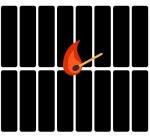 16 Count - Sheet of Adhesive Match Striker Strip Stickers (2" x 1/2") | Replacement Stryker Stricker for Safety Matches | Peel & Stick Flint Lighter Pad for Wood Mach Book (Solid Black, 16 Pack)