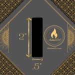 16 Count - Sheet of Adhesive Match Striker Strip Stickers (2" x 1/2") | Replacement Stryker Stricker for Safety Matches | Peel & Stick Flint Lighter Pad for Wood Mach Book (Solid Black, 16 Pack)