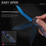 VIFUNCO Pocket Knife for Men, EDC Tactical Knife with Clip, Liner Lock, Stainless Steel Sharp Pocket Knives for Outdoor, Survival Camping Hiking, Gifts for Dad Him Husband