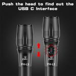 PHIXTON 5000 Lumen Rechargeable LED Flashlight