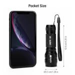 Lighting EVER LED Flashlights High Lumens, Small Flashlight, Waterproof, Adjustable Focus Flash Light for Outdoor, Emergency, Camping, AAA Batteries Included, 4 Pack